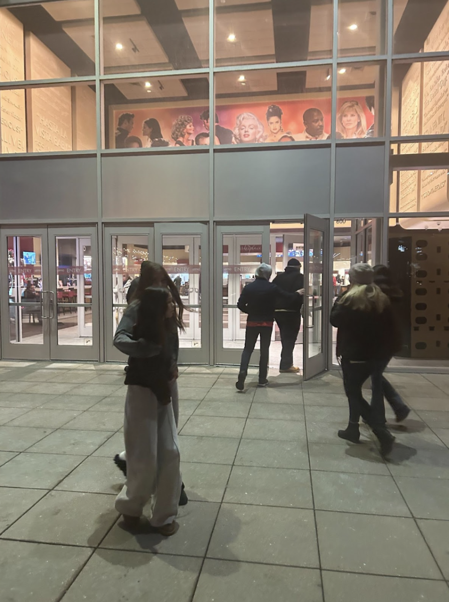 People walking in to see the movie “A Complete Unknown” at AMC Oakbrook Center 12 on a Sunday night.
